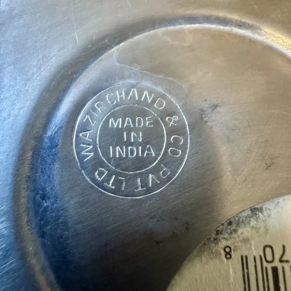Large Stainless Steel Pet Treats Canister Container With Lid 8” x 7” Made India